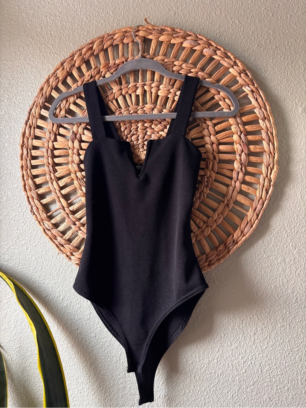 Nasty Gal Black Ribbed Kids One-Piece Bodysuit